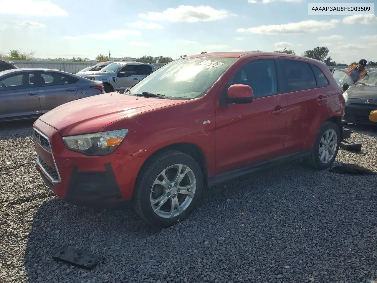 2015 Mitsubishi Outlander Sport Es VIN 4A4AP3AU8FE003509 фото 1