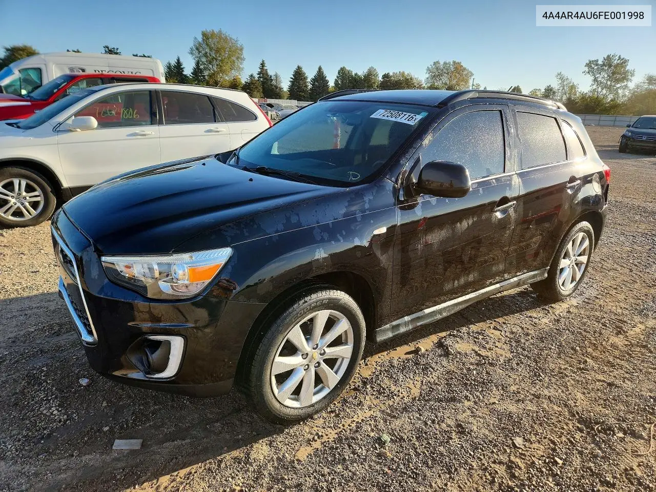 2015 Mitsubishi Outlander Sport Se VIN 4A4AR4AU6FE001998 фото 1