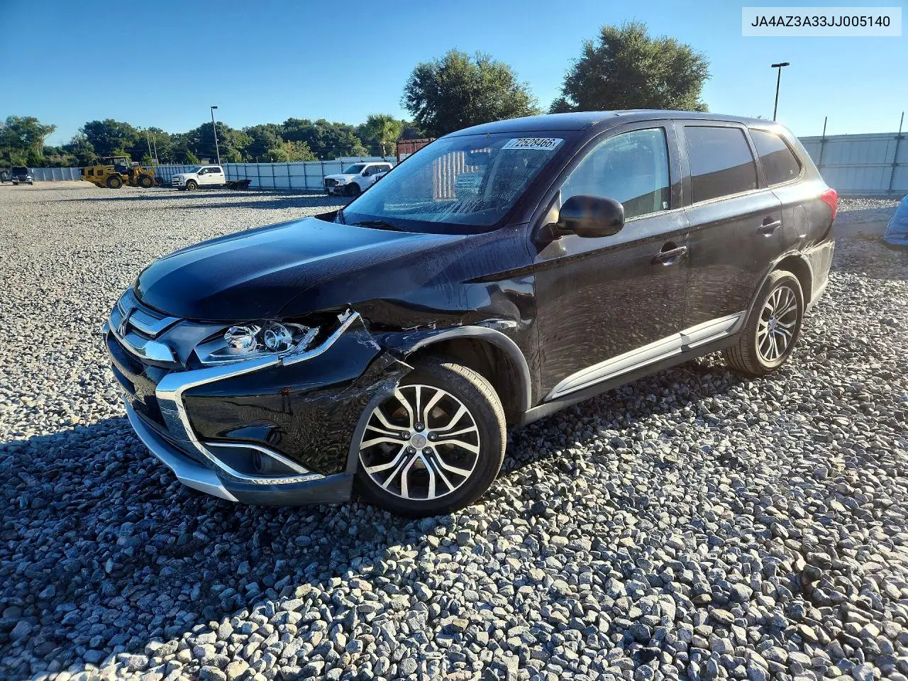2018 Mitsubishi Outlander Se VIN JA4AZ3A33JJ005140 фото 1
