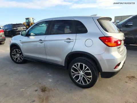 2019 Mitsubishi Outlander Sport Es VIN JA4AP3AU1KU026728 фото 2