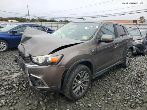JA4AR3AU6KU010051 — 2019 Mitsubishi Outlander, Передняя часть, фото до ремонта