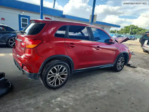 2019 Mitsubishi Outlander Sport Es VIN JA4AP3AU1KU011422 фото 3