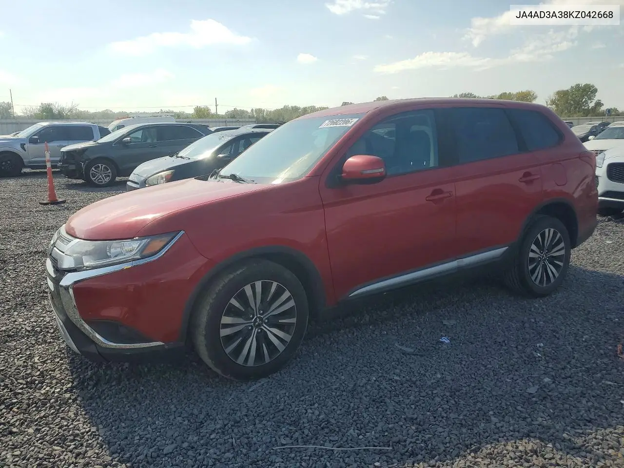 2019 Mitsubishi Outlander Se VIN JA4AD3A38KZ042668 фото 1