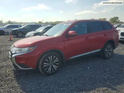 JA4AD3A38KZ042668 — 2019 Mitsubishi Outlander, Передняя часть, фото до ремонта