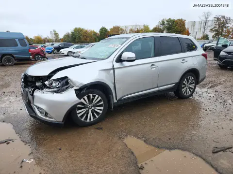 JA4AZ3A35LZ004348 — 2020 Mitsubishi Outlander, Передняя часть, фото до ремонта
