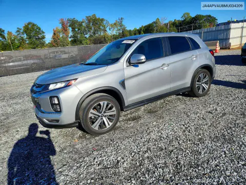 JA4APVAU8MU034209 — 2021 Mitsubishi Outlander, Сторона, фото до ремонта