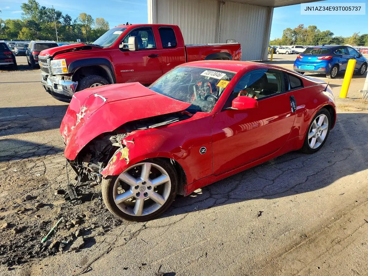 2003 Nissan 350Z Coupe VIN JN1AZ34E93T005737 фото 1