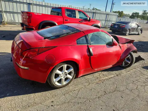 2003 Nissan 350Z Coupe VIN JN1AZ34E93T005737 фото 3
