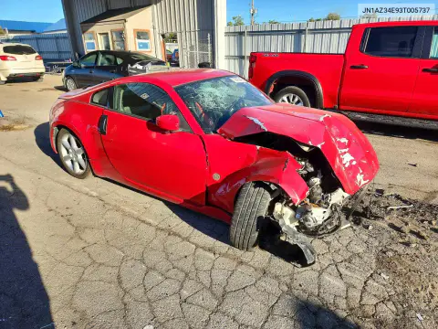 2003 Nissan 350Z Coupe VIN JN1AZ34E93T005737 фото 4