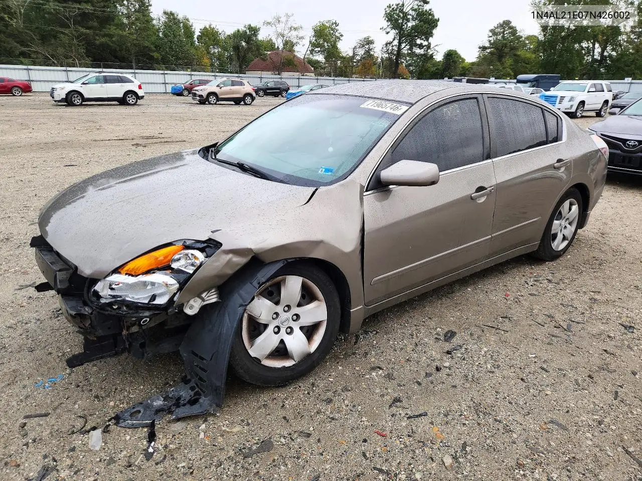 2007 Nissan Altima 2.5 VIN 1N4AL21E07N426002 фото 1