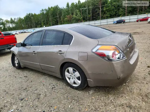 2007 Nissan Altima 2.5 VIN 1N4AL21E07N426002 фото 2