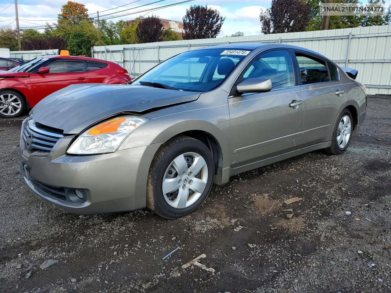 2007 Nissan Altima 2.5 VIN 1N4AL21E87N424773 фото 1