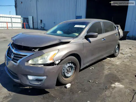 1N4AL3APXFC449398 — 2015 Nissan Altima, Задняя часть, фото до ремонта