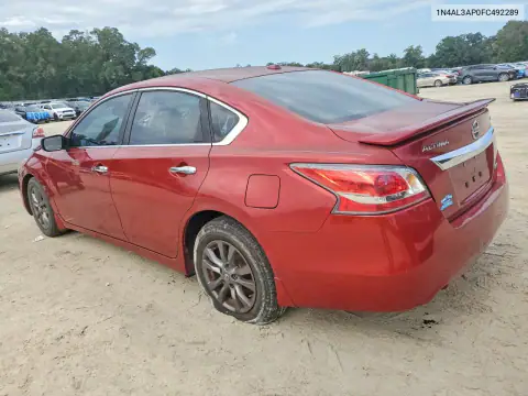 1N4AL3AP0FC492289 — 2015 Nissan Altima, фото 2 с аукциона Copart 15.10.2026, Передняя часть