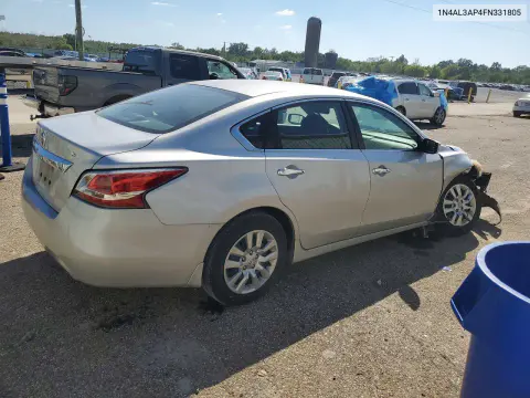 2015 Nissan Altima 2.5 S VIN 1N4AL3AP4FN331805 фото 3