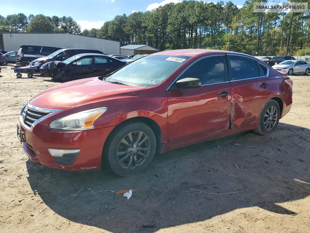 1N4AL3APXFC496592 Nissan Altima 2015 — повреждение Передняя часть, фото до ремонта