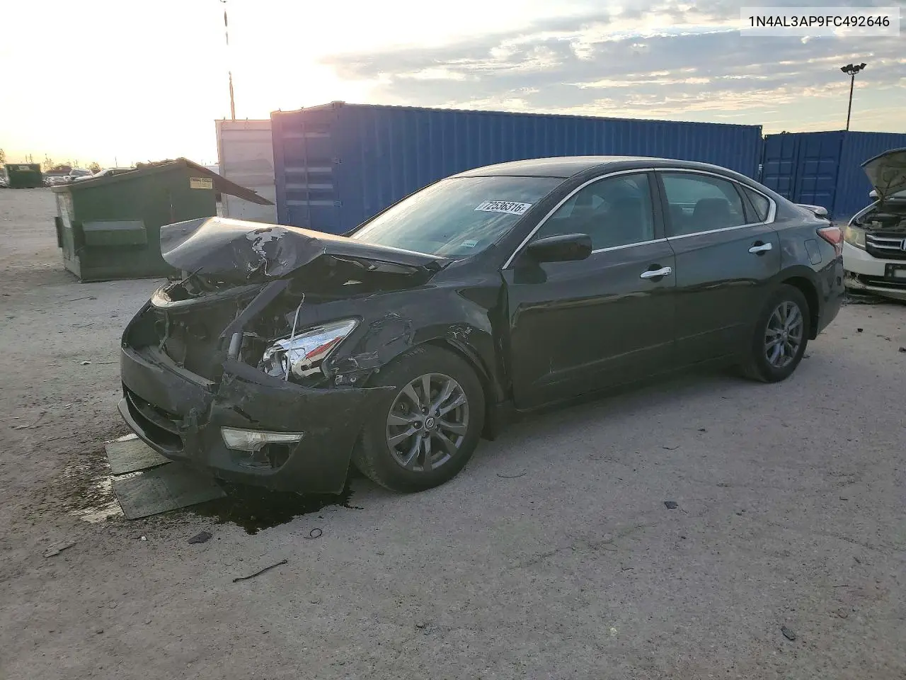 2015 Nissan Altima 2.5 S VIN 1N4AL3AP9FC492646 фото 1