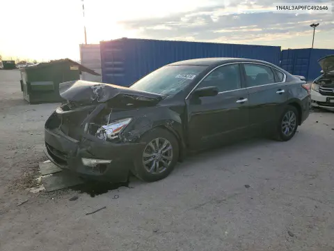 1N4AL3AP9FC492646 — 2015 Nissan Altima, Передняя часть, фото до ремонта