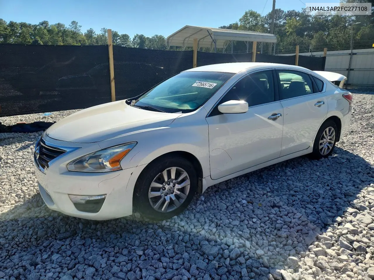 2015 Nissan Altima 2.5 S VIN 1N4AL3AP2FC277108 фото 1