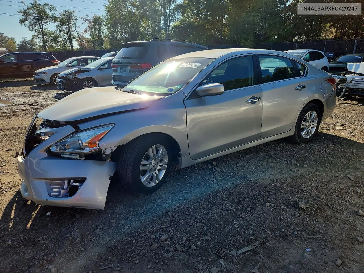 2015 Nissan Altima 2.5 S VIN 1N4AL3APXFC429247 фото 1