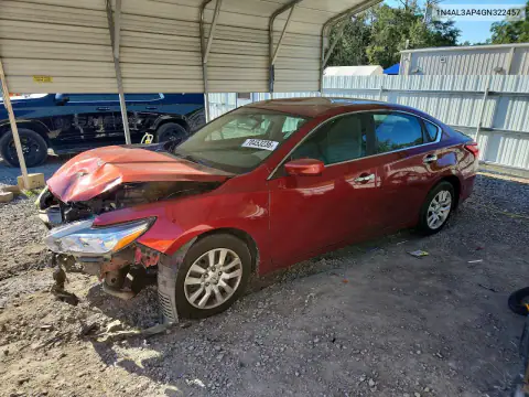 1N4AL3AP4GN322457 — 2016 Nissan Altima, Передняя часть, фото до ремонта