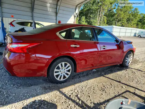 1N4AL3AP4GN322457 — 2016 Nissan Altima, фото 3 с аукциона Copart, Передняя часть