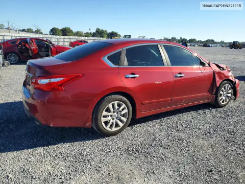 2017 Nissan Altima 2.5 S VIN 1N4AL3AP2HN321115 фото 3