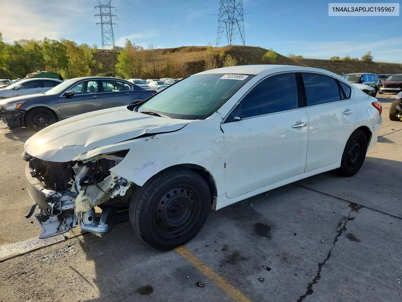 2018 Nissan Altima 2.5 S VIN 1N4AL3AP0JC195967 фото 1