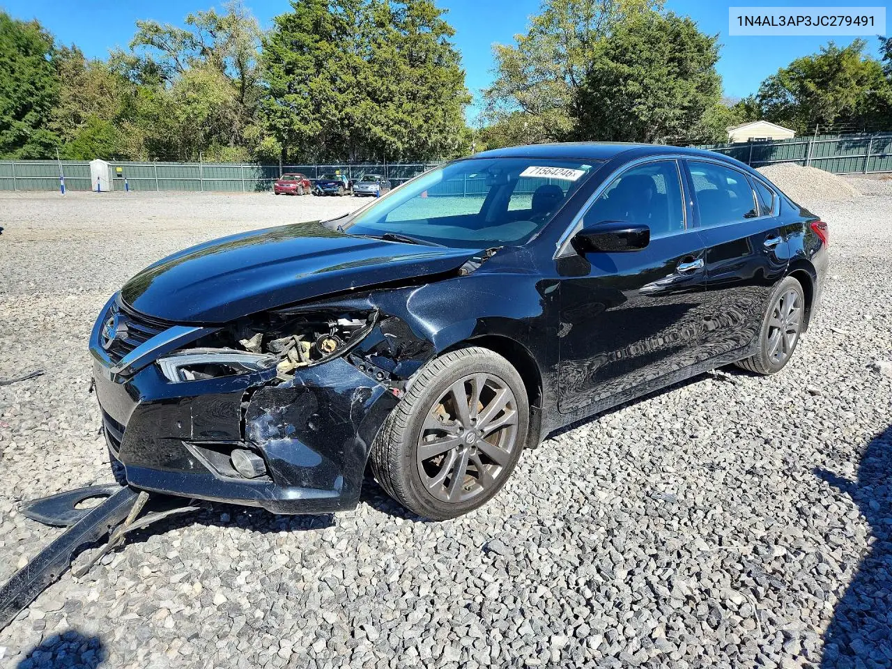 2018 Nissan Altima 2.5 Sr VIN 1N4AL3AP3JC279491 фото 1