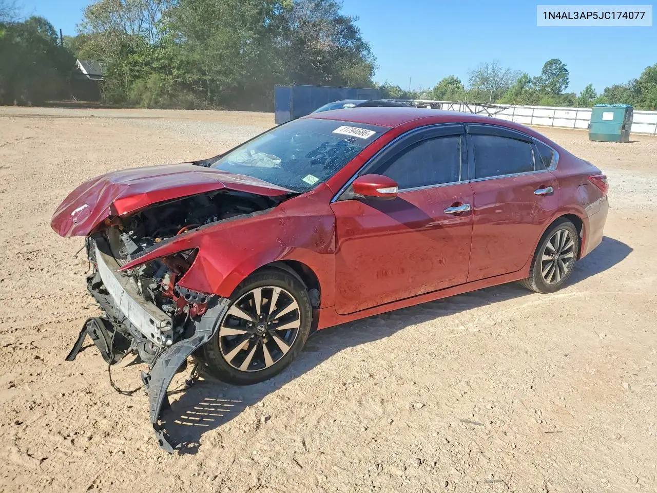 2018 Nissan Altima 2.5 Sl VIN 1N4AL3AP5JC174077 фото 1
