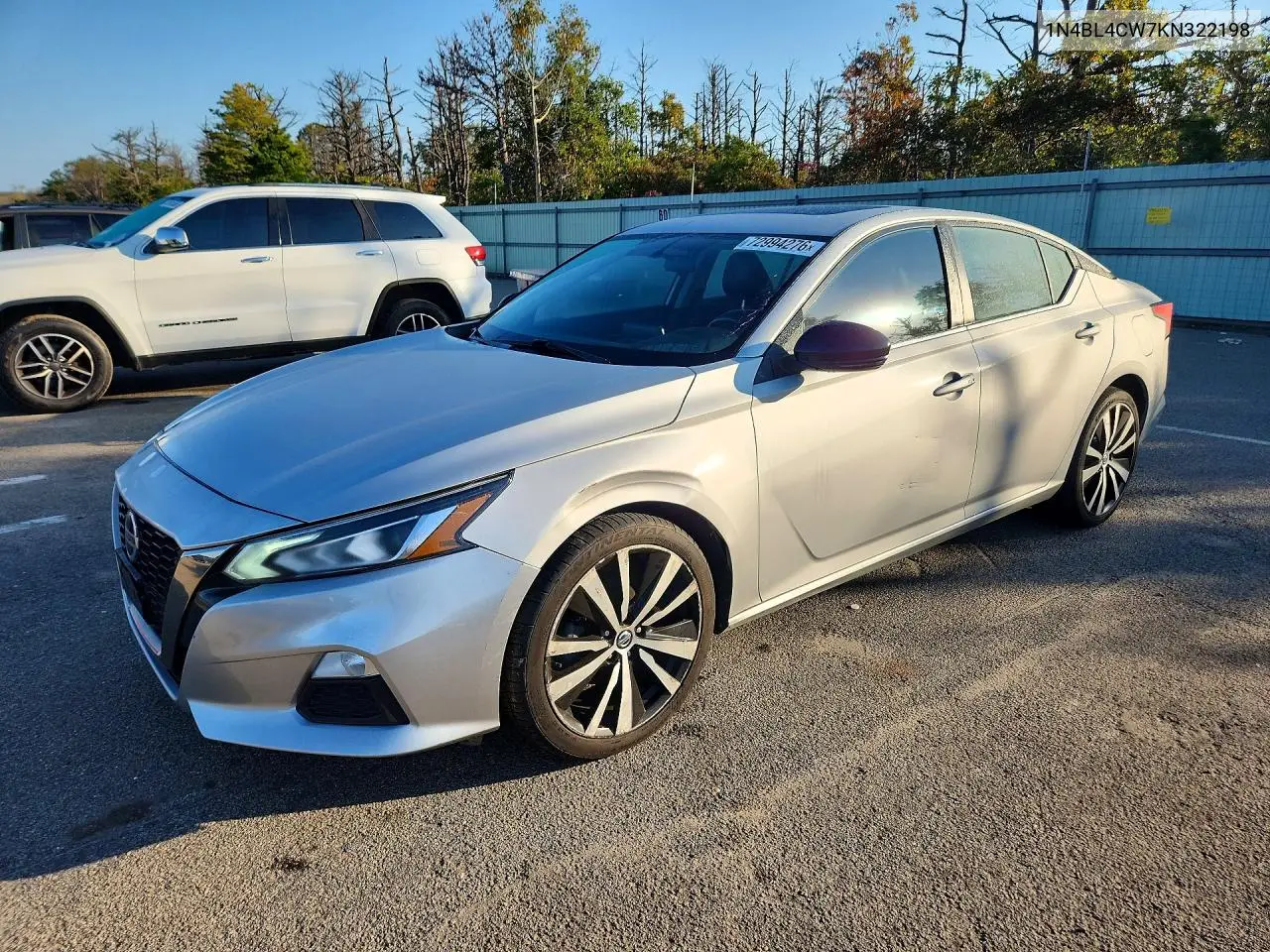 2019 Nissan Altima Sr VIN 1N4BL4CW7KN322198 фото 1