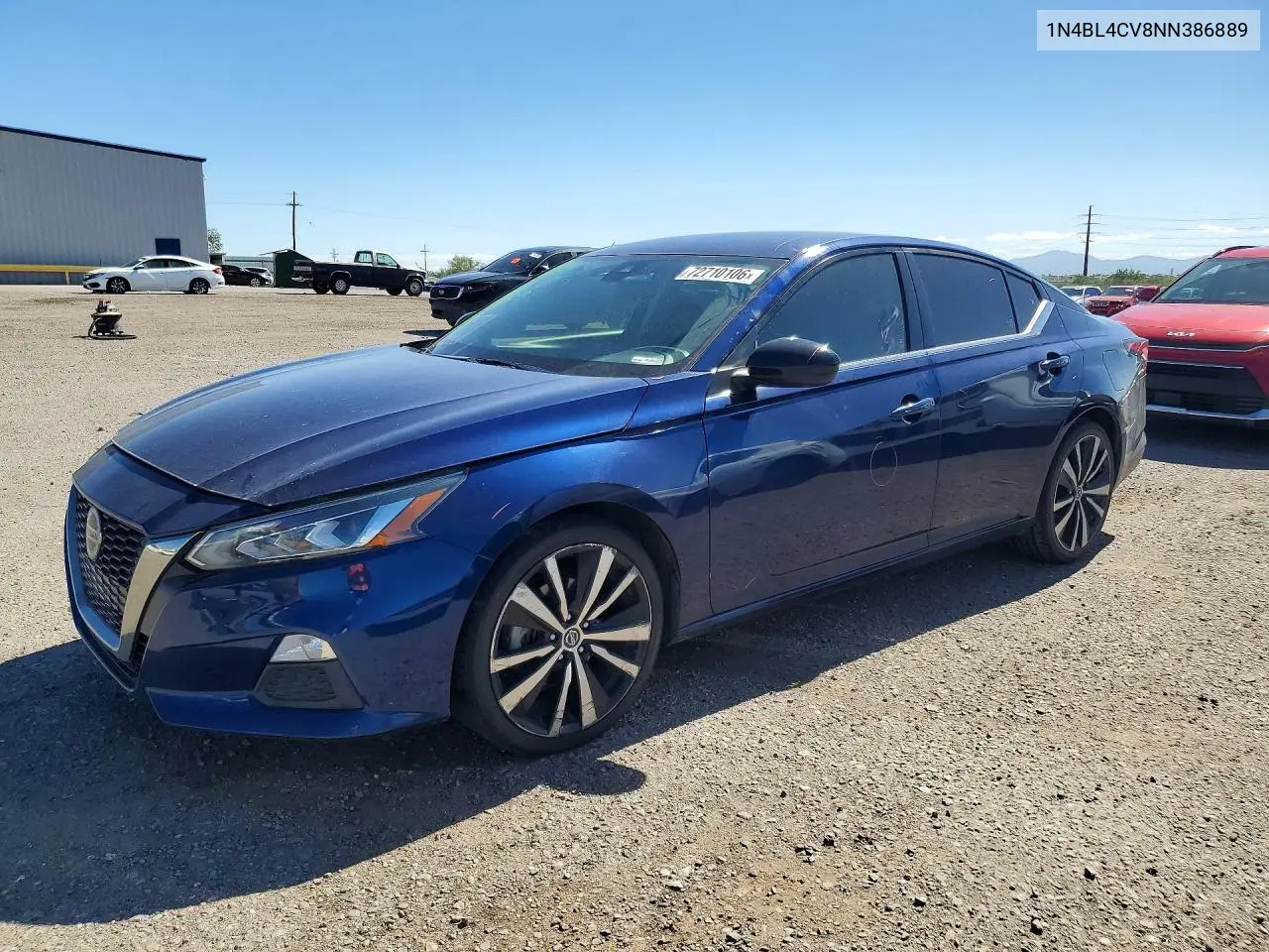 1N4BL4CV8NN386889 Nissan Altima 2022 — повреждение Боковая часть, фото до ремонта
