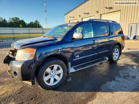 5N1AA08C38N631058 — 2008 Nissan Armada, Передняя часть, фото до ремонта