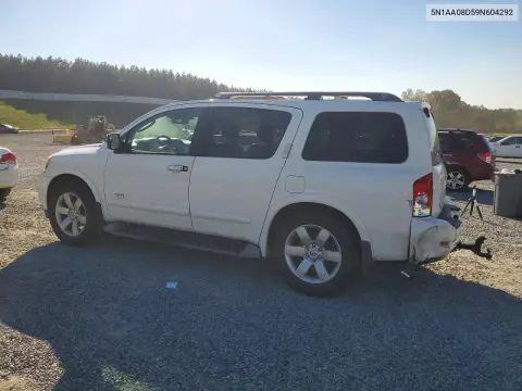 2009 Nissan Armada Se VIN 5N1AA08D59N604292 фото 2