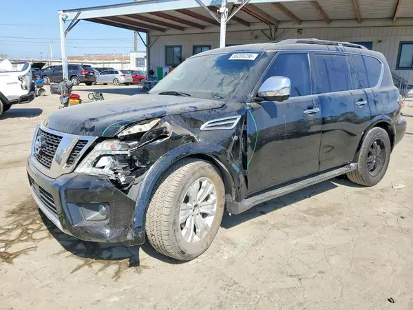 JN8AY2NE4H9702542 — 2017 Nissan Armada, Передняя часть (Front End), фото до ремонта