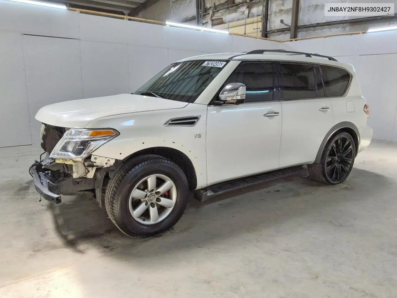 JN8AY2NF8H9302427 Nissan Armada 2017 — повреждение Передняя часть, фото до ремонта