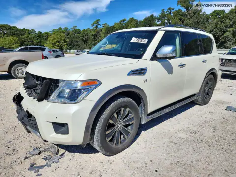 JN8AY2NF7H9303309 — 2017 Nissan Armada, Передняя часть, фото до ремонта