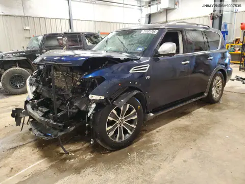 JN8AY2ND6H9007535 — 2017 Nissan Armada, Передняя часть, фото до ремонта