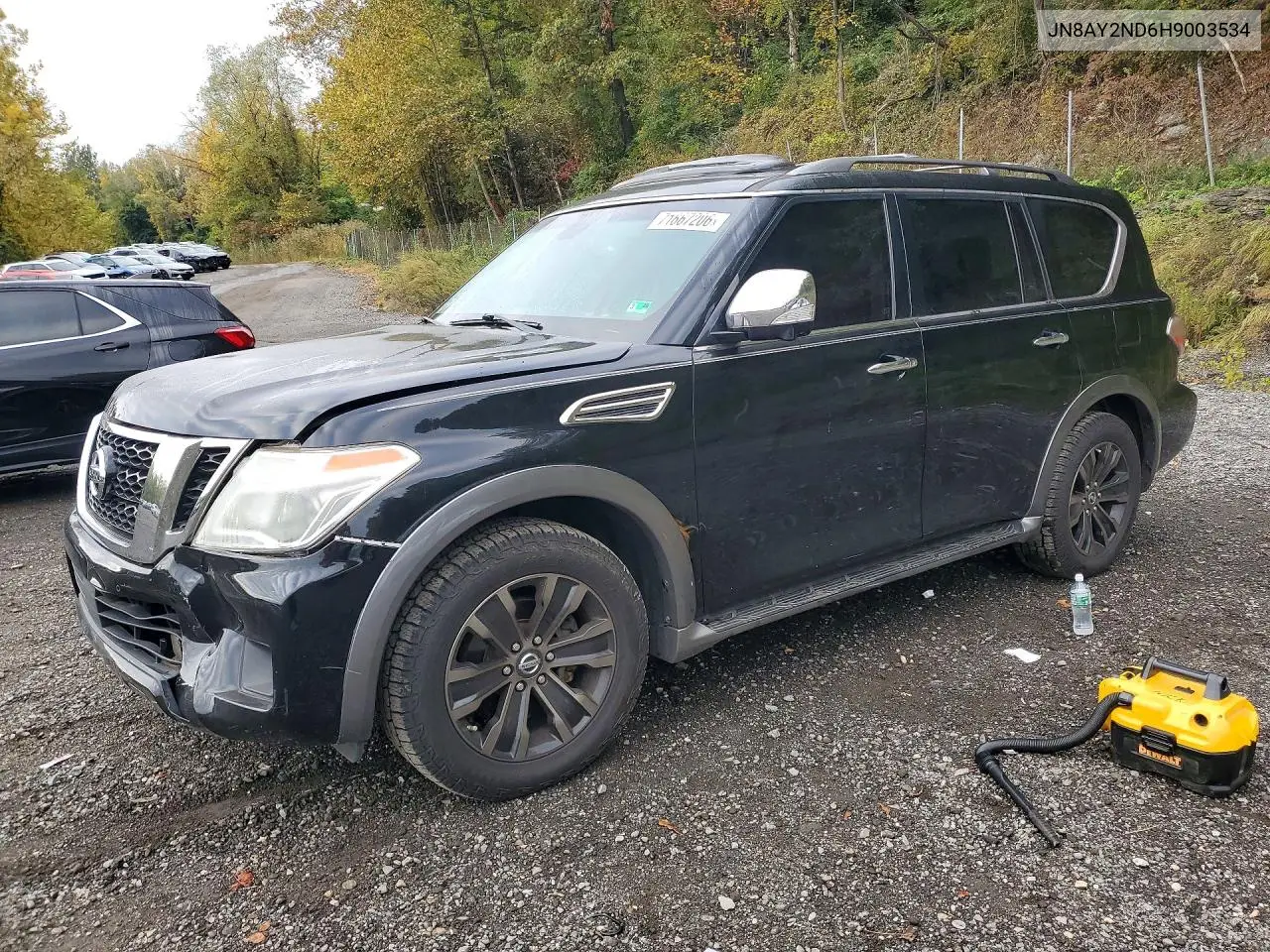 2017 Nissan Armada Platinum VIN JN8AY2ND6H9003534 фото 1