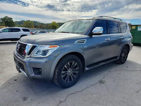 JN8AY2NC8J9557056 — 2018 Nissan Armada, Передняя часть, фото до ремонта