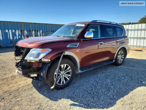 JN8AY2NC8JX503025 — 2018 Nissan Armada, Передняя часть, фото до ремонта