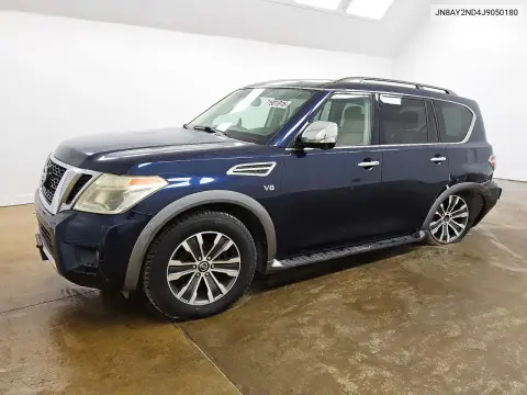 JN8AY2ND4J9050180 — 2018 Nissan Armada, Задняя часть, фото до ремонта