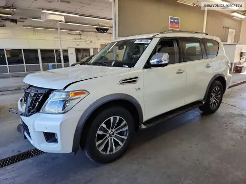 JN8AY2NC3JX503174 — 2018 Nissan Armada, Передняя часть, фото до ремонта