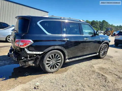 JN8AY2NDXKX008660 — 2019 Nissan Armada, фото 3 с аукциона Copart, Передняя часть