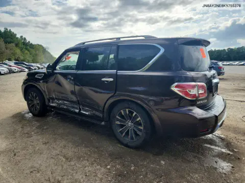 2019 Nissan Armada Platinum VIN JN8AY2NE8K9755378 фото 2