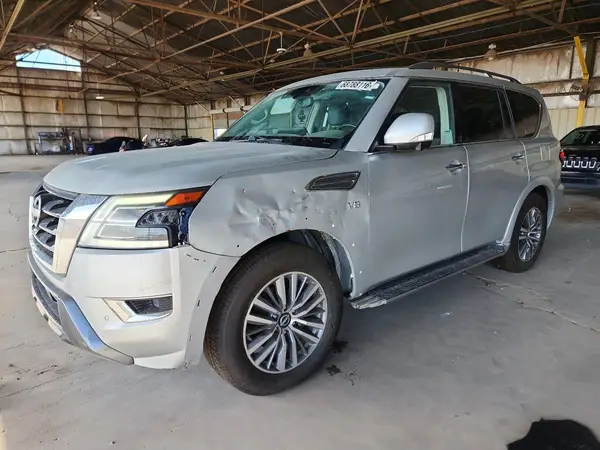 JN8AY2BB1M9790499 — 2021 Nissan Armada, Передняя часть (Front End), фото до ремонта