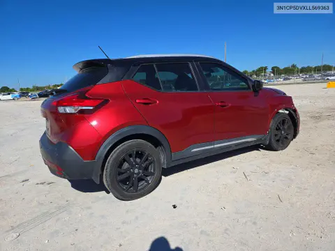 2020 Nissan Kicks Sr VIN 3N1CP5DVXLL569363 фото 3