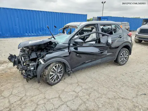 3N1CP5CV3ML543951 — 2021 Nissan Kicks, Повреждения со всех сторон, фото до ремонта