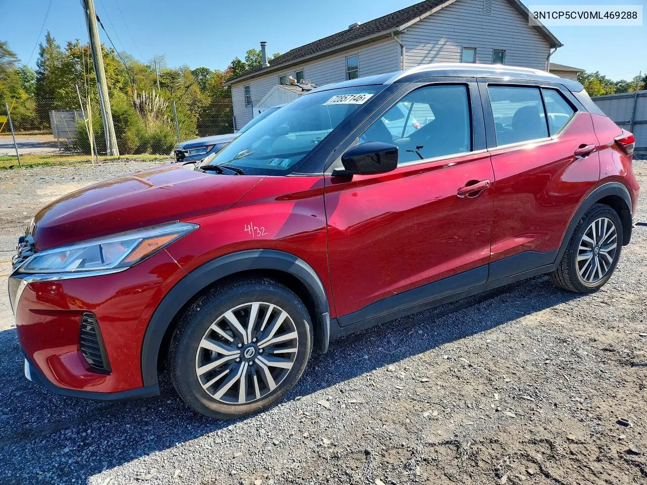 2021 Nissan Kicks Sv VIN 3N1CP5CV0ML469288 фото 1