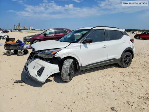 3N1CP5DV7NL497475 — 2022 Nissan Kicks, Передняя часть, фото до ремонта